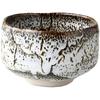 Ale-net Matcha Bowl, W12.3 X D12.3 X H7.8cm, White Tenmoku Matcha Bowl, Mino Ware, Made In Japan