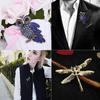 5 Pcs Women Brooch Set Owl Bee Dragonfly Peacock Hummingbird Crystal Brooch Colorful Crystal Brooch for Clothing