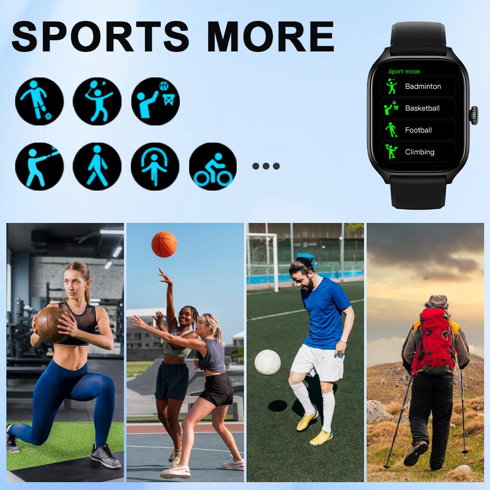 LAXASFIT H9 и H6 Умные часы Циферблат для ответа на звонки Отслеживание калорий Пульс Мониторинг кислорода в крови Bluetooth Умные часы