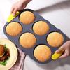 Heat Resistant Hamburger Bun Mold 6 Cavity Burger Bun Maker Soft Bread Loaf Pan  Kitchen Use