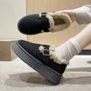 2024 зимние женские ботинки на плоской подошве с нескользящей подошвой из плюша, теплые зимние ботинки, винтажные мокасины, легкие ботильоны без застежек, женская обувь