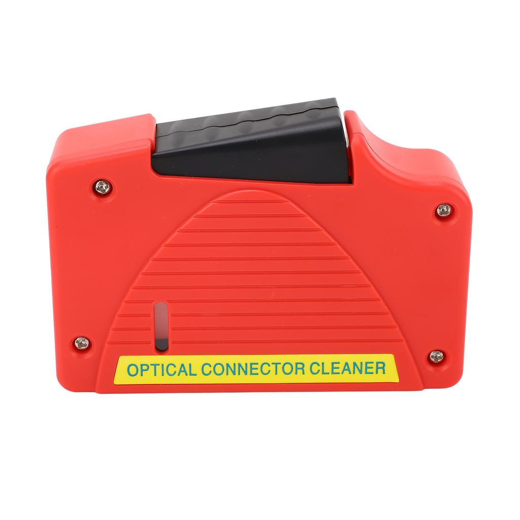 Red Optical Fiber Cleaning Box Compact Lightweight SC FC LC ST Fiber Optic End Connector Cleaner