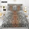 Leopard Print Duvet Cover Set Queen Size Girl Colorful Cheetah Print Bedding Set Polyester Wild Animal Theme Comforter Cover Set