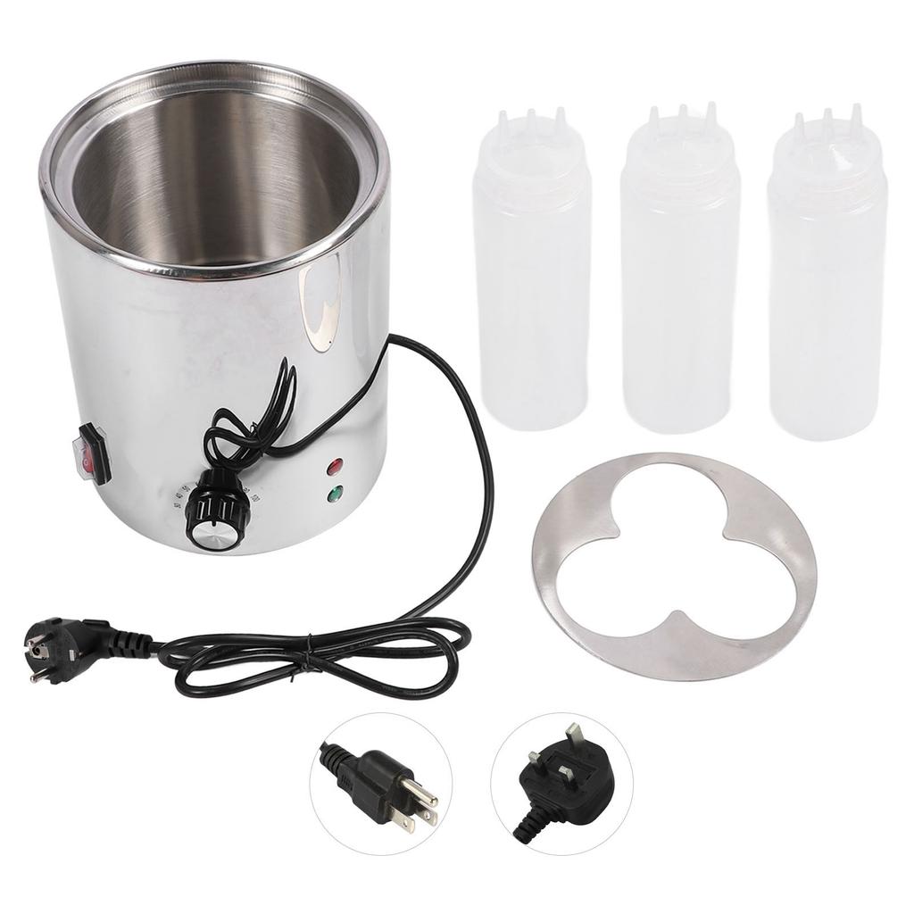 Электрический подогреватель соуса Нержавеющая сталь 30-100 градусов Цельсия Электрическая сырница Подогрев на толстой водяной бане для шоколада