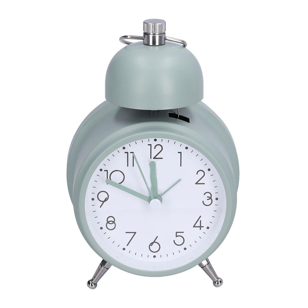 Alarm Clock Green Portable Metal Big Ringtone Simple Style Office Home Alarm Clock