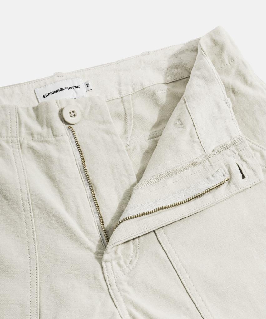 ESPIONAGE Wide Baker Pants Ecru
