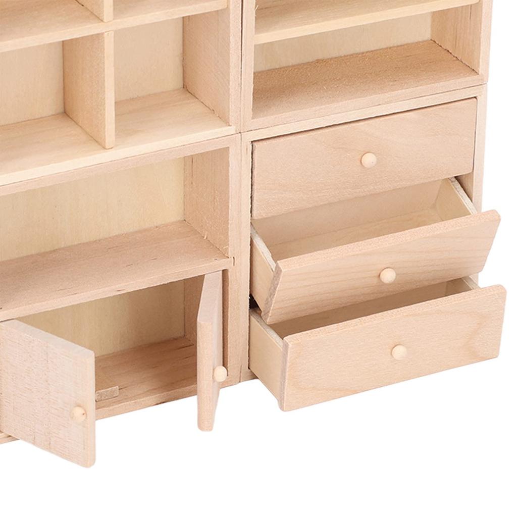 Реалистичная деревянная полка Реалистичная модель игрушки витрины для ролевых игр Винтажная выставочная полка 1:12 Кукольный Дом