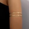 Gold Color Upper Opening Bracelet Vintage Style Geometric Bangles New Circular Bangles  Party