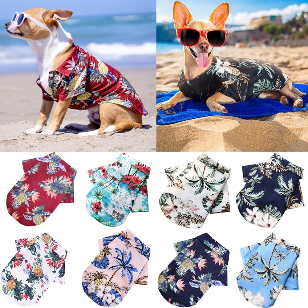 Pet Clothes Beach Coconut Tree Print Pet Dog Clothes Pet Dog Shirts Dog T-Shirts Pet Shirts