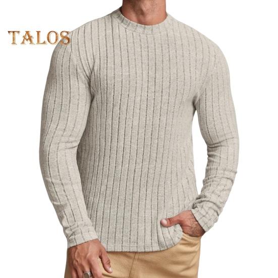 Мужской спортивный топ облегающего кроя, однотонный, с круглым вырезом, эластичный, средней длины, с длинными рукавами, пуловер, домашняя одежда, для занятий спортом, бега, баскетбола, футболка