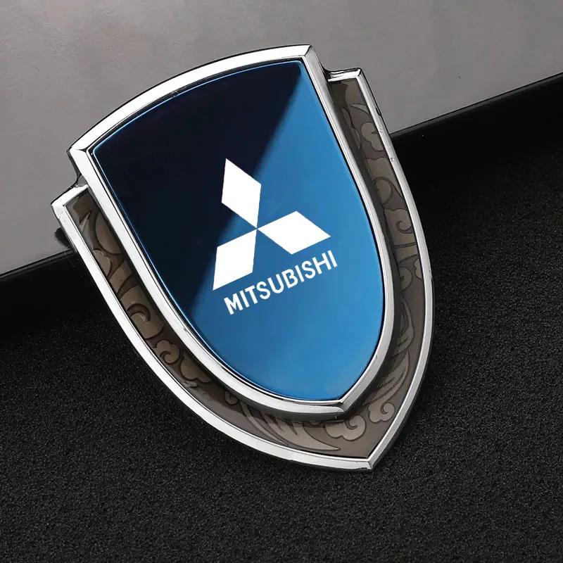 Metal Car Decoration Shield Emblem Protective Sticker for Mitsubishi Eclipse Cross Xpander Mirage