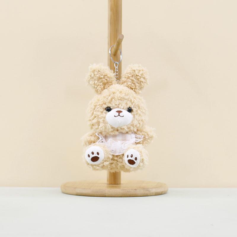 Charming Plush Bear Keychain Cozy Pp Cotton Filling Soft Toy Key Holder