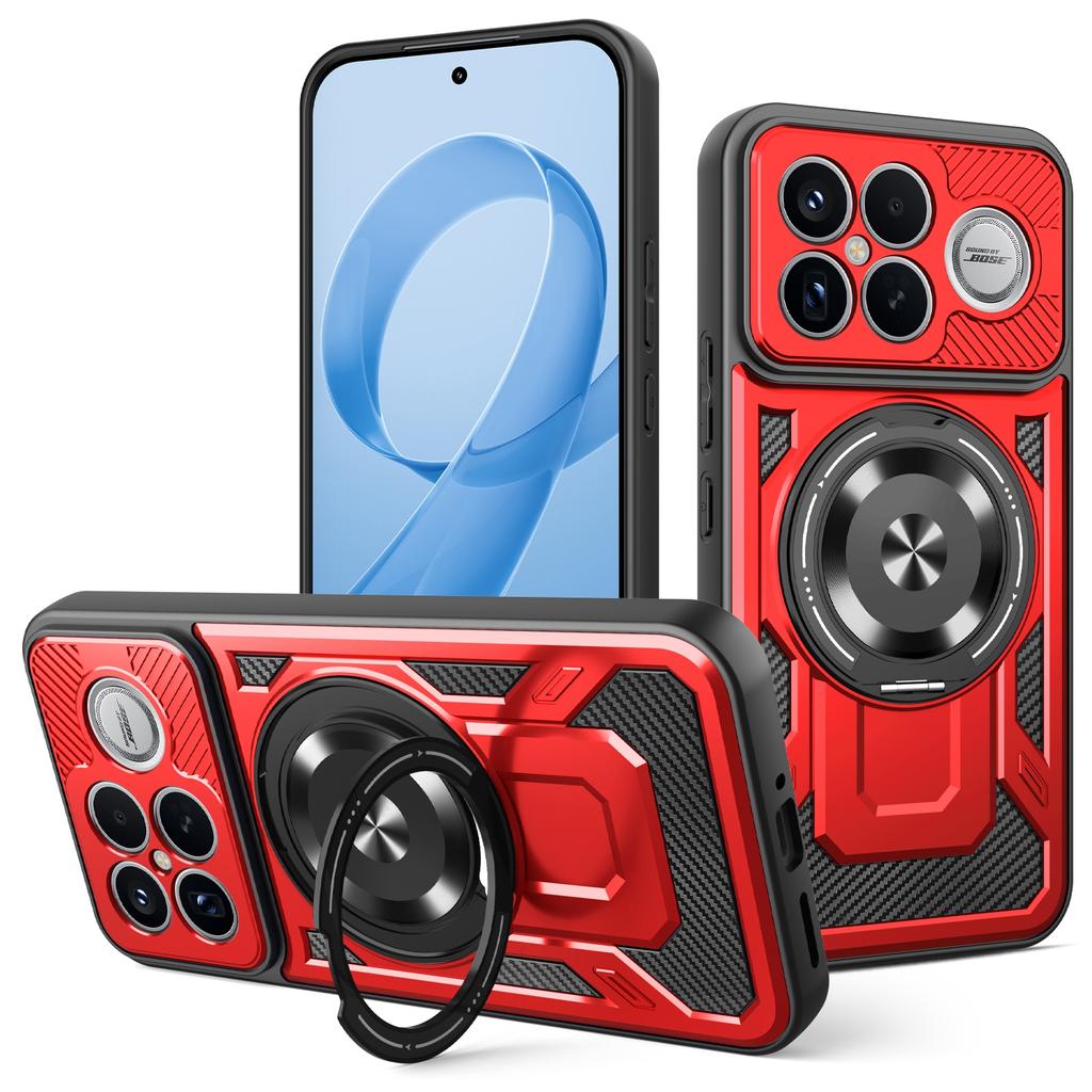 Для Xiaomi Poco F8 Ultra / Redmi K90 Pro Max 5G Магнитный чехол Вращающаяся подставка Чехол для телефона из ТПУ + ПК