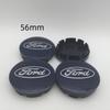 KLYD4 NEW 4pcs 3D for 54mm 56mm 60mm 68mm Ford Car emblem Wheel hub Center Cap Badge covers sticker Decal styling auto Accessories