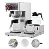 VEVOR 12 Cups Commercial Drip Coffee Maker, Coffee Maker Machine with 3 Glass Carafes and 3 Warmer Plates
