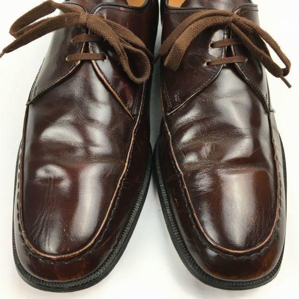 Rare England-Made 70s80s Vintage K Shoes of England U-Tip Business Shoes Brown Size 8.5 (Approx. 27.027.5cm)(USED)