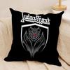 J-Judas P-Priest Cushion Cover Silky Short Plush Double-Sided Printed Pillow Case for Sofa All Seasons Home Decor Gift