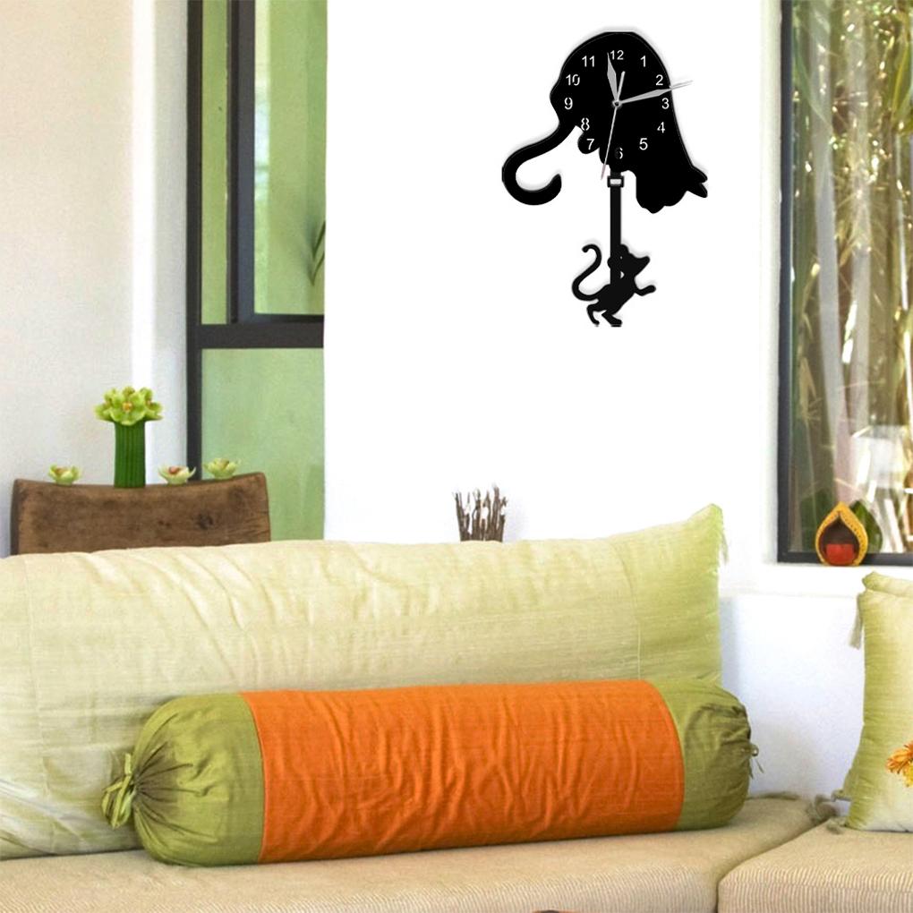 Acrylic Accurate Timekeeping And Unique Style Cat Wall Clock With Pendulum Pendulum Wall Clock