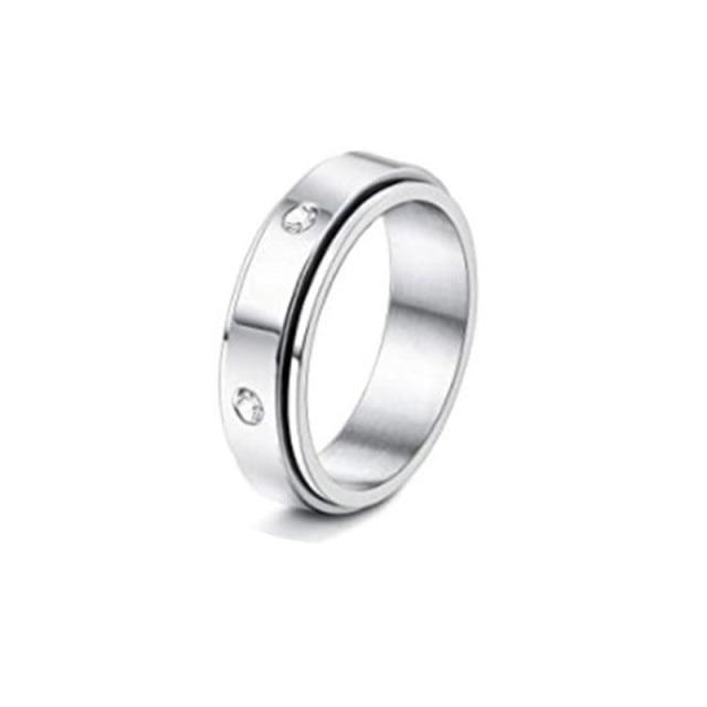 Anti Anxiety Fidget Spinner Ring In Stainless Steel Size 6-11 Reduce Stress & Tension With A Ring! for Men Women Band KL30FI-39D