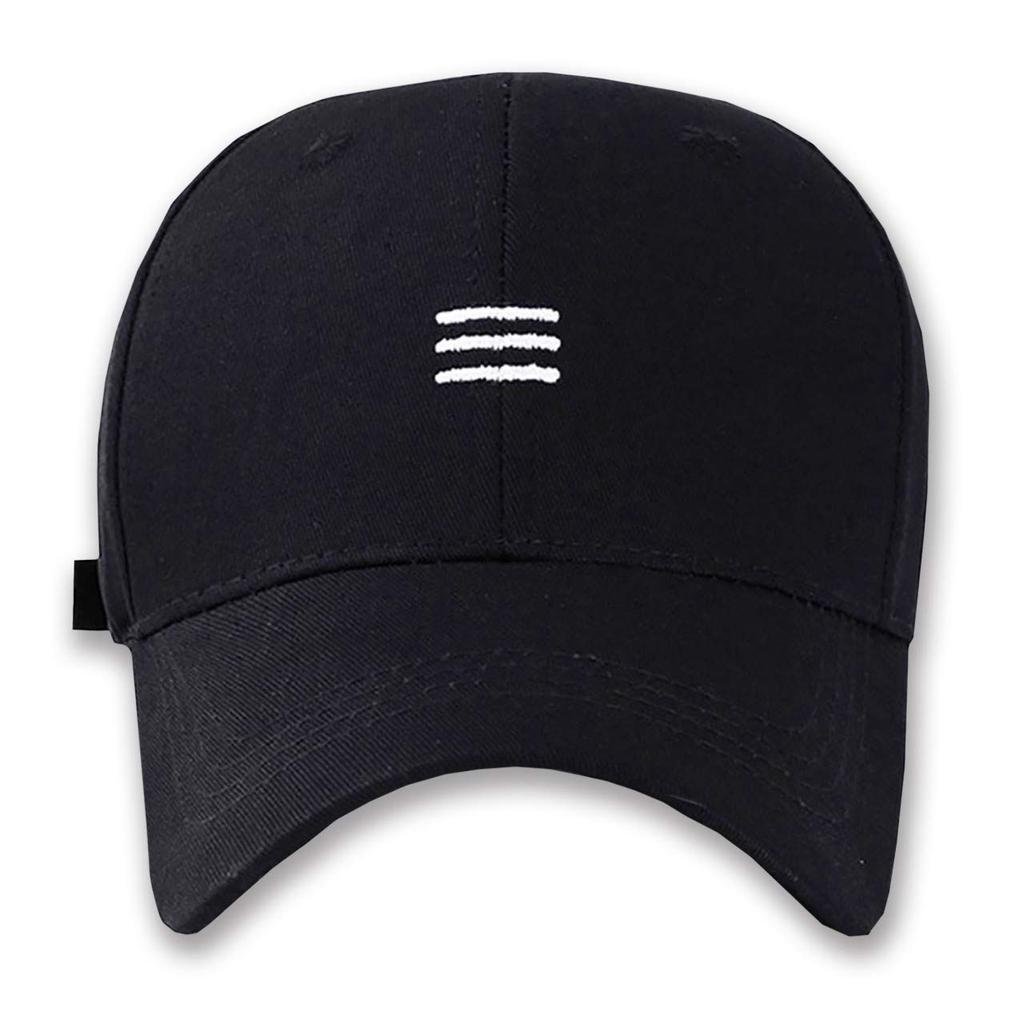 WHITE FANG Hat Cap Logo Black White Stylish Casual Golf Sports Outdoor CA103 Men's (01 Black)