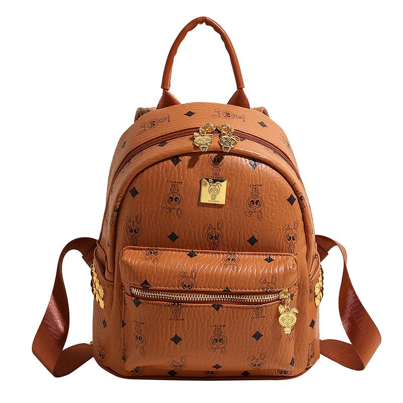 Премиальный трендовый дорожный портативный маленький школьный рюкзак с темпераментом, легкая роскошь, модный рюкзак из ПУ с заклепками