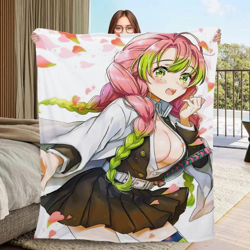 Плед для дивана Роскошные пледы с персонажами D-Demon Slayer Пушистый клетчатый Большой плед Кинг-сайз Кобья Домашний интерьер