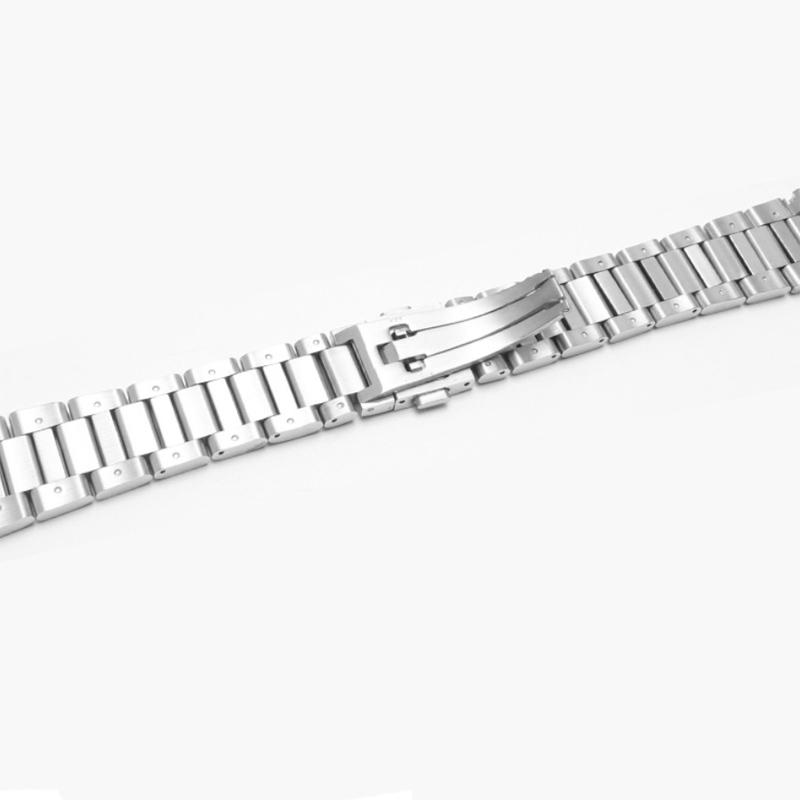 ONENew 22мм 24мм Сплошной браслет из нержавеющей стали Серебристый Черный Изогнутый конец для часов TAG heuer Cal-era Мужские ремешкиMN