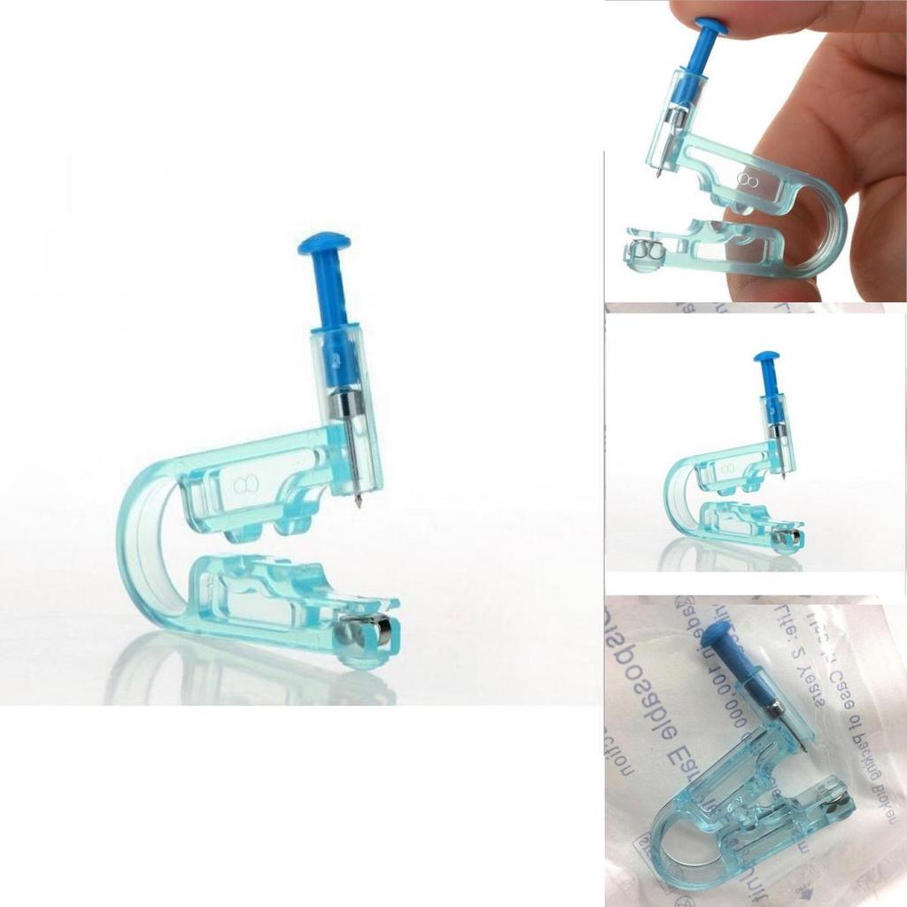 Ear Piercing Gun Safety Asepsis Tool Needle Disposable Body Kit Gem Earring Stud