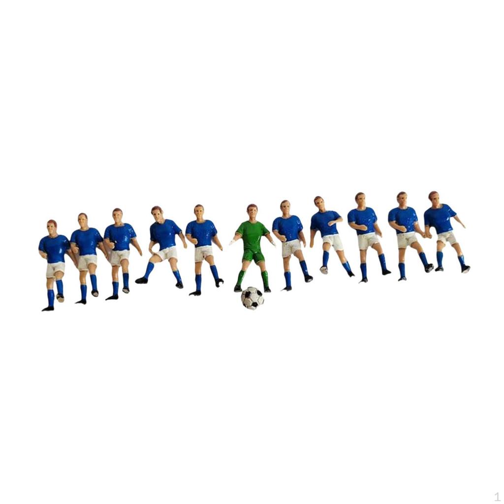 11 Mini Soccer Player Figures for Diorama And Craft Projects