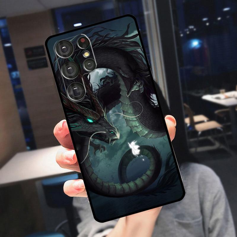 Крутой арт-чехол с драконом для Samsung Galaxy S25 S24 S21 S22 S23 Ultra S9 S10 Plus S24 FE S21 FE