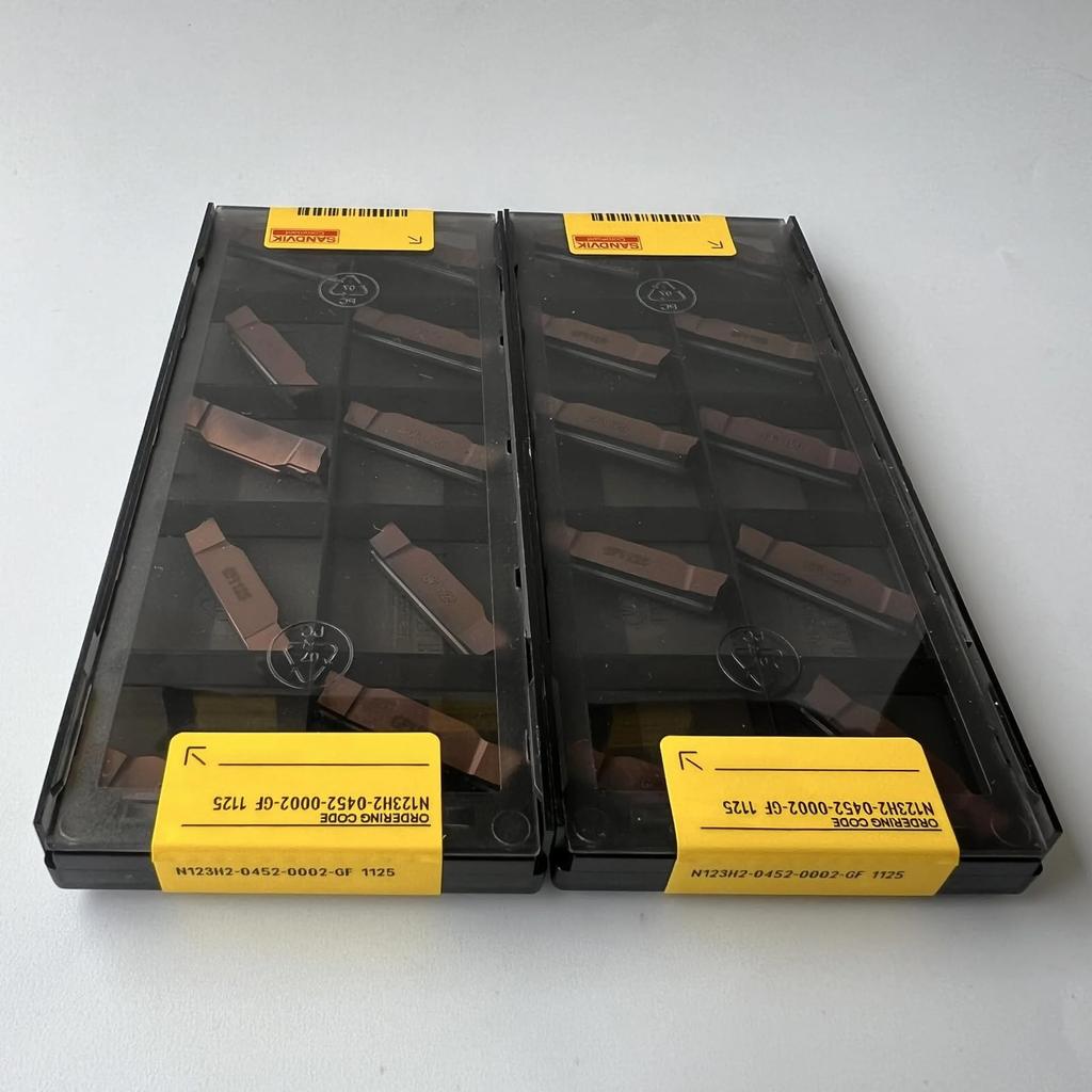 Original Sandvik / N123H2-0452-0002-GF 1125 CNC Lathe Carbide Blade Tool 10 Pcs