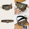 Punk Rock Leather Waist Belt With Vintage Studded Design Daily Supplies Casuals