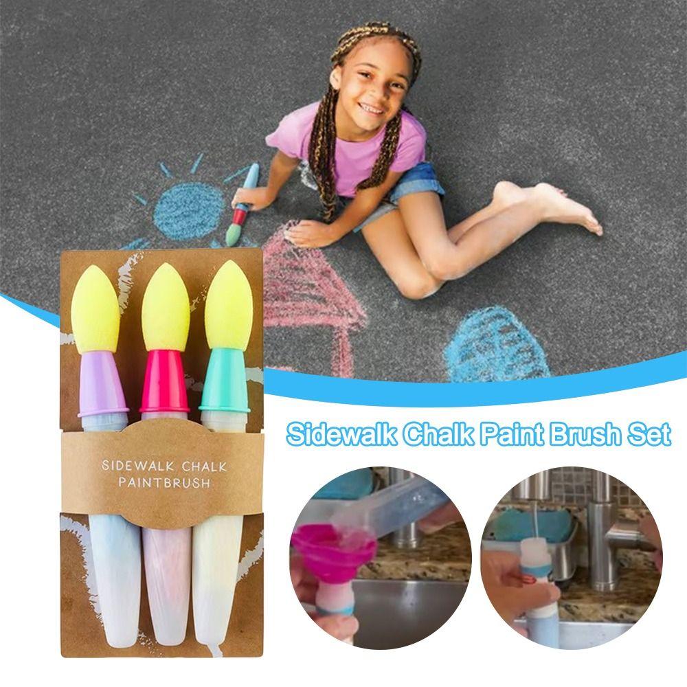 Мягкий набор кистей для рисования мелом на тротуаре с поролоновой головкой, детская кисть для рисования на открытом воздухе