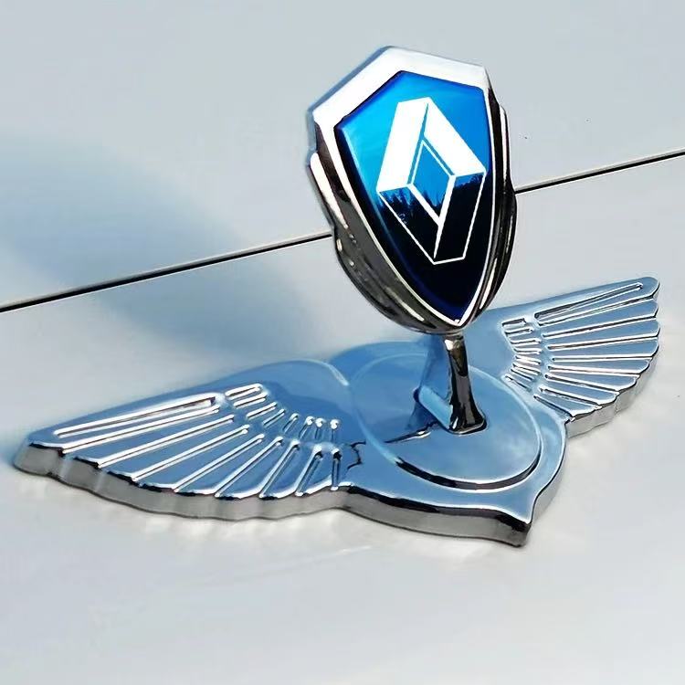 3D metal car logo standing emblem modification for Renault e-Nuo, Kadjar, Captur, and Koleos RR1