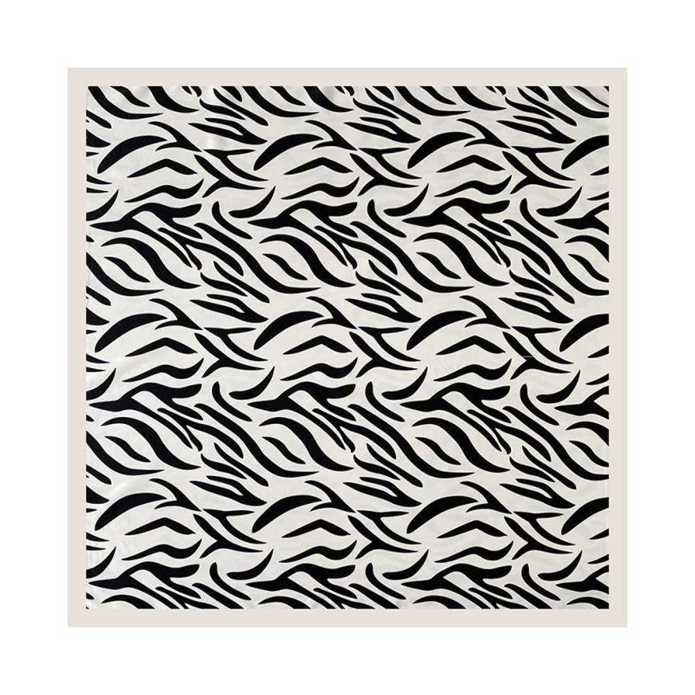 Breathable 90 CM Square Scarf Patterned Shawl Printed Silk Scarf Stripes Square Headscarf  Vacation