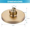 Adjustable Angles Round Bathroom Shower Head with Anti-Clogging Silicone Nozzles, ABS Plastic Shower Head Gold