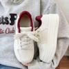 Thick-soled Lace-up Little White Shoes Women's Autumn New Round Head Casual Shoes Student Versatile Board Shoes