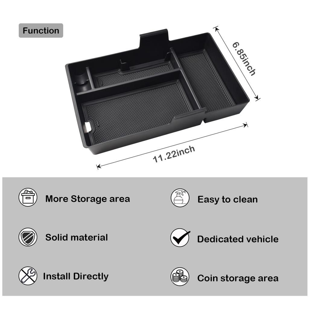 Armrest Storage Box Center Console Lower Organizer for 2025 2025 Honda Prologue EV / 2025 2025 Acura ZDX Floor Secondary Car Box