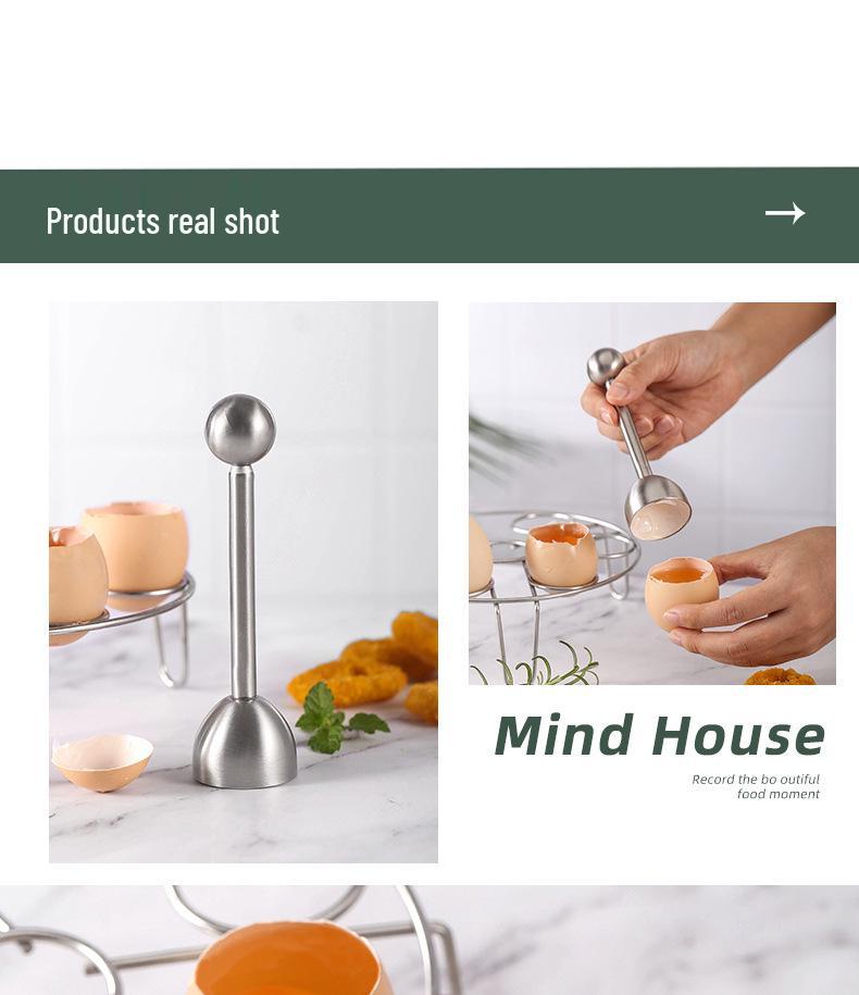 Stainless Steel Eggshell Cutter and Piercer - Fancy Egg Cracker Gadget