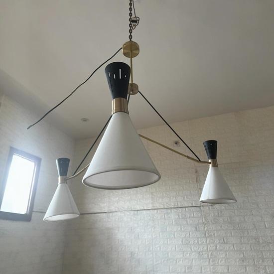 Люстра «Спутник» с тремя рожками и абажурами в стиле середины века, подвесной потолочный светильник для столовой, кухни, гостиной, спальни, уникальный