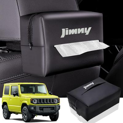 HUDIY Автомобильный держатель для салфеток для Jimny Кожаный для солнцезащитного козырька Автомобильный держатель для салфеток Удобный предмет для хранения JB64/JB74, Хранение, Сумка, Держатель, (черный)
