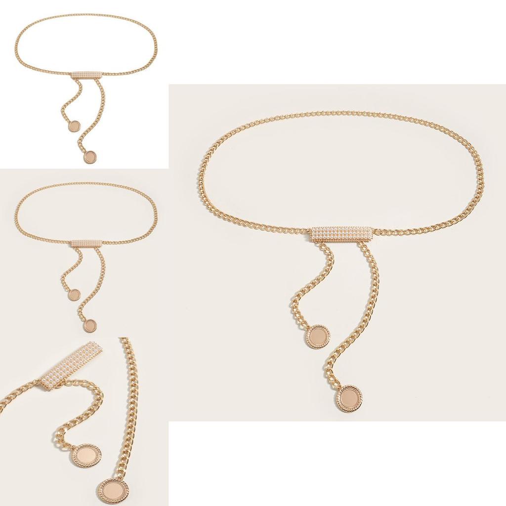 Waist Chain Metal Women With Pearl Buckle For Elegant Summer Outfits Winter