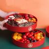 2025 New Year Snack Tray Vintage Chinese Style Simple Storage Box Candy Nut Biscuit Dessert Storage Box Dining Table Decorations
