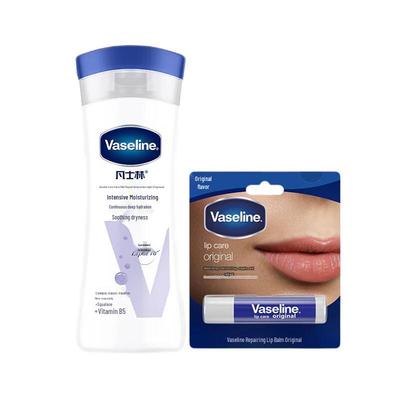 Набор лосьон для тела Vaseline Intensive Care и бальзам для губ