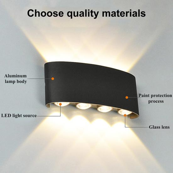 Светодиодный настенный светильник высокой яркости IP64, водостойкий, нержавеющий, простая установка, уличный настенный светильник для коридора