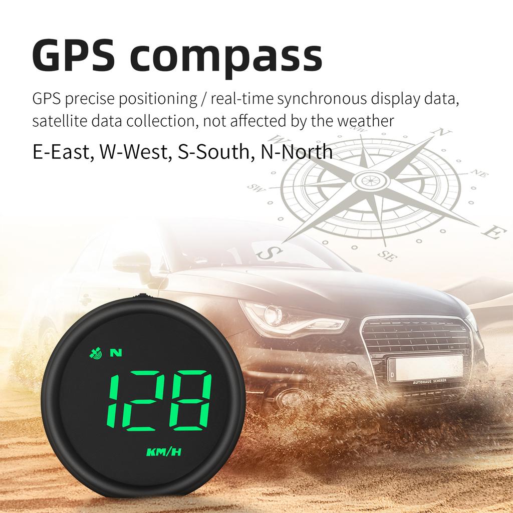 Автомобильный GPS-спидометр со скоростью, предупреждением о превышении скорости, измерением пробега, напоминанием об усталости при вождении для всех транспортных средств