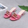 Women Slippers Women's Mules Slides Shoes Female Clear Sandals With Chain Thin Heels Open Toe Outdoor Party Footwear