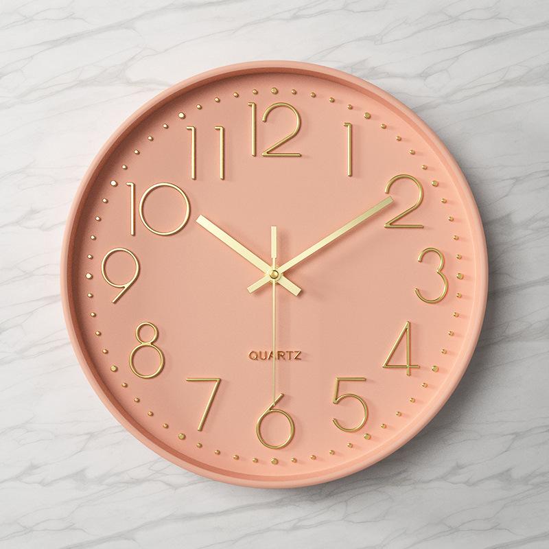 12-дюймовые настенные часы с завода оптом кварцевые часы современные простые пластиковые цифровые часы для гостиной