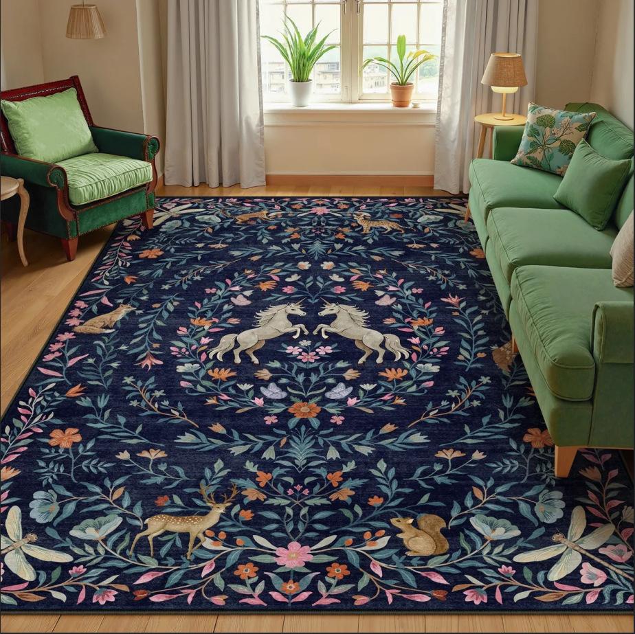 Modern Carpet for Living Room Large Size Tiger Pattern Cute Room Decor Cartoon Rug Soft Non-slip Mat for   Bedroom Rugs