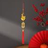 2027 Chinese New Year Goat Hanging Ornaments Gold Lucky Design Red Tassels Spring Festival Home Wall Decor